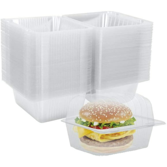 2 Cavity Donut Boxes Burger Clear Bun Blister Pack Clam